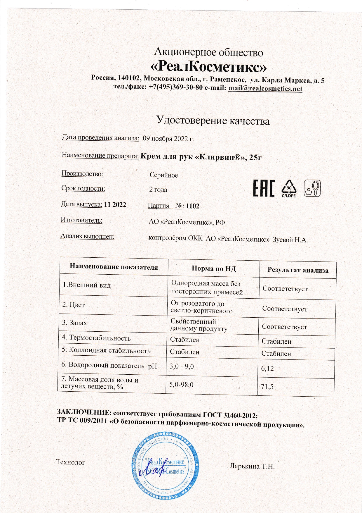Паспорт №1120221102